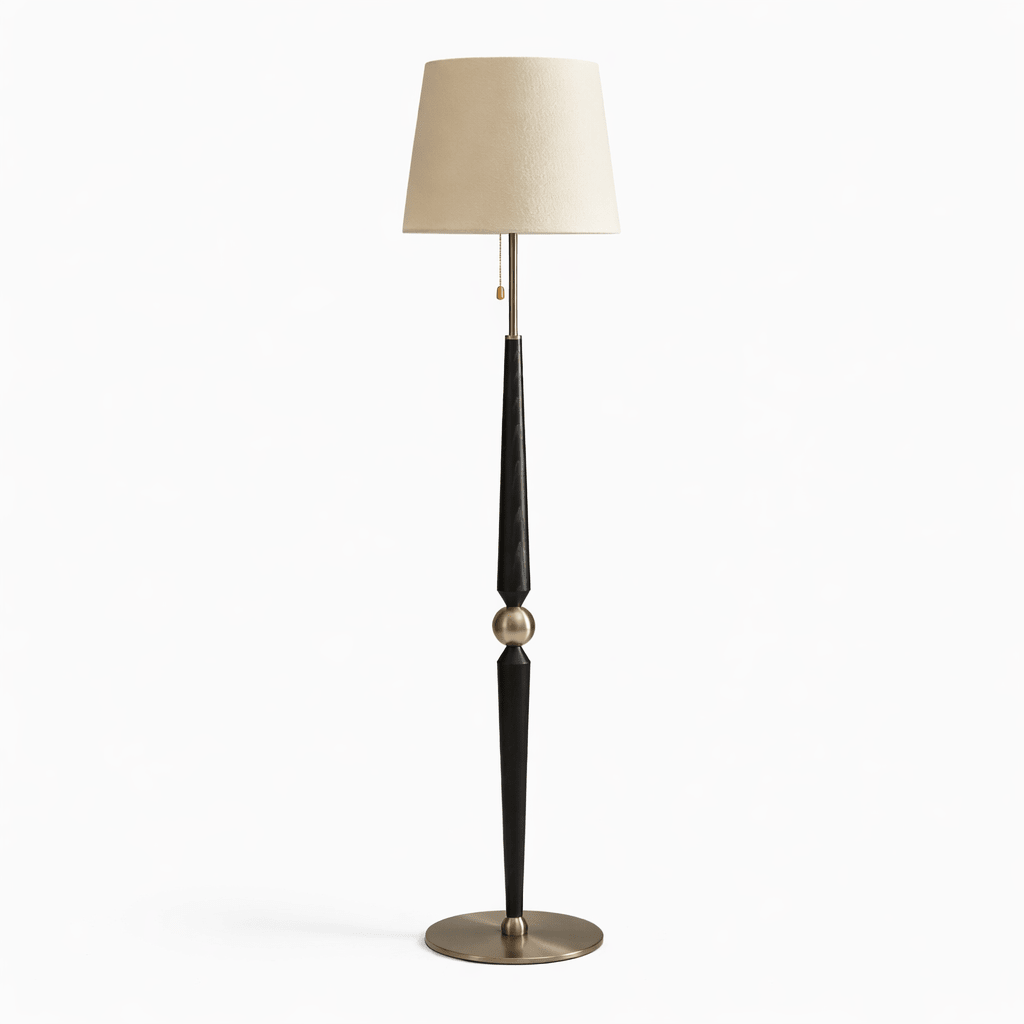 Solenne Sculpted Wood Floor Lamp