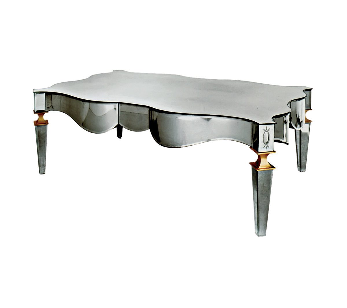 Solid Wood Extendable Mirrored Coffee Table