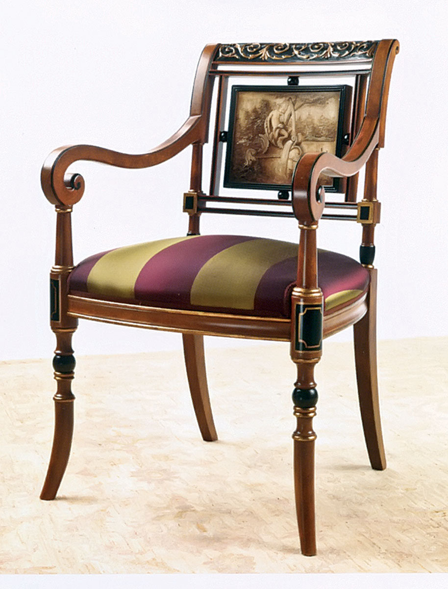 Solid Wood Side Chair in Brown