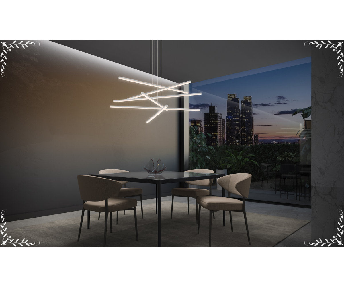 Stix 6 - Light LED Chandelier