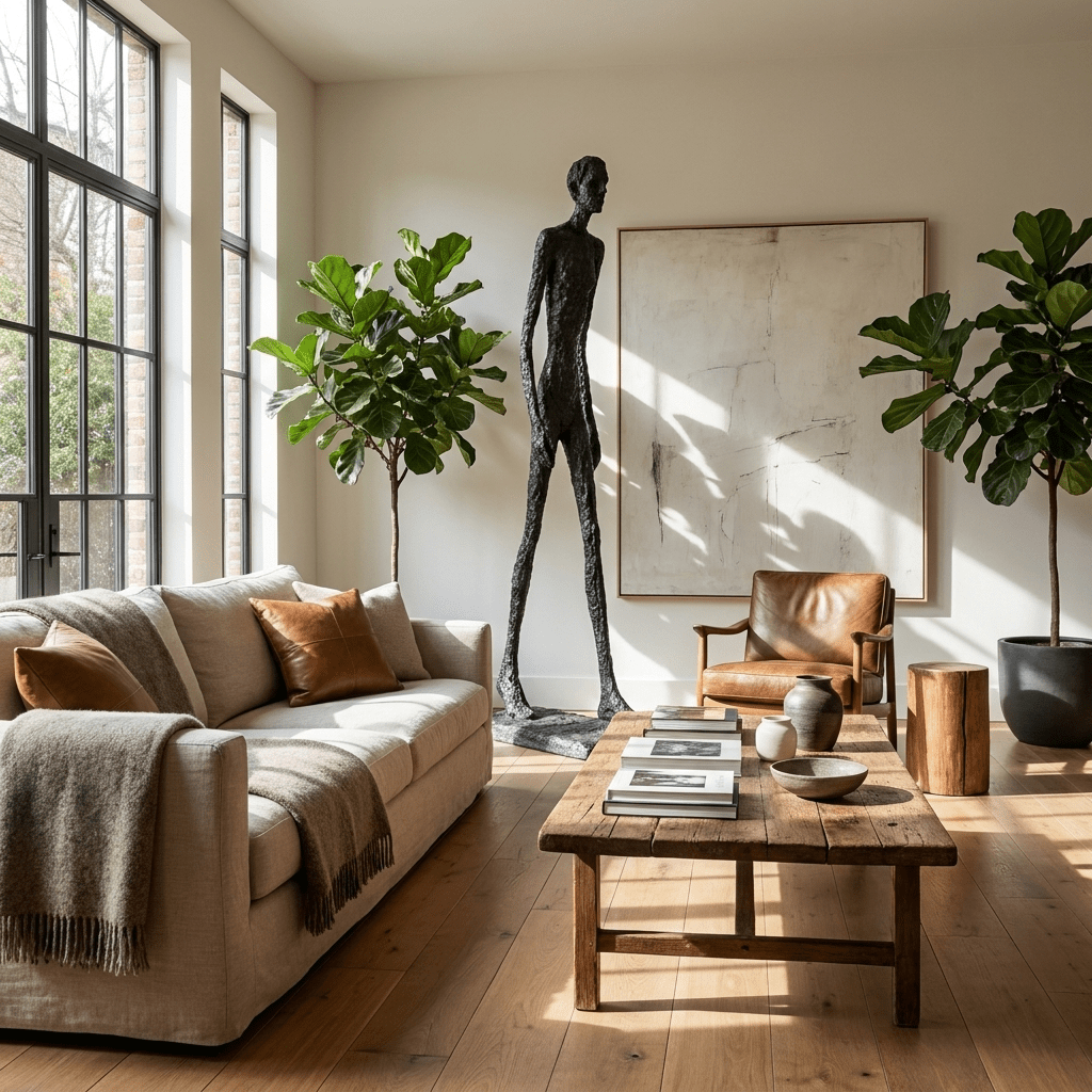 Striding Figure Sculpture