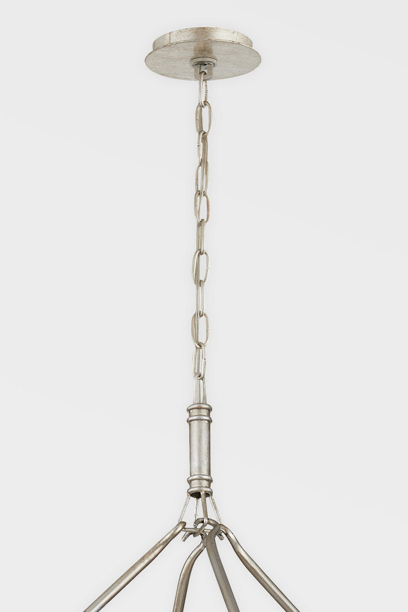 Sutton - 28 Light Chandelier - Champagne Silver Leaf