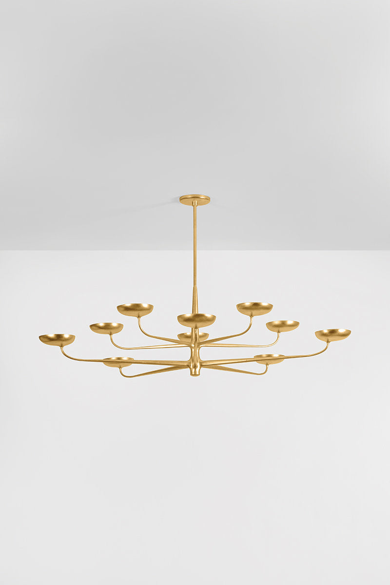 Taormina Chandelier in Vintage Gold Leaf