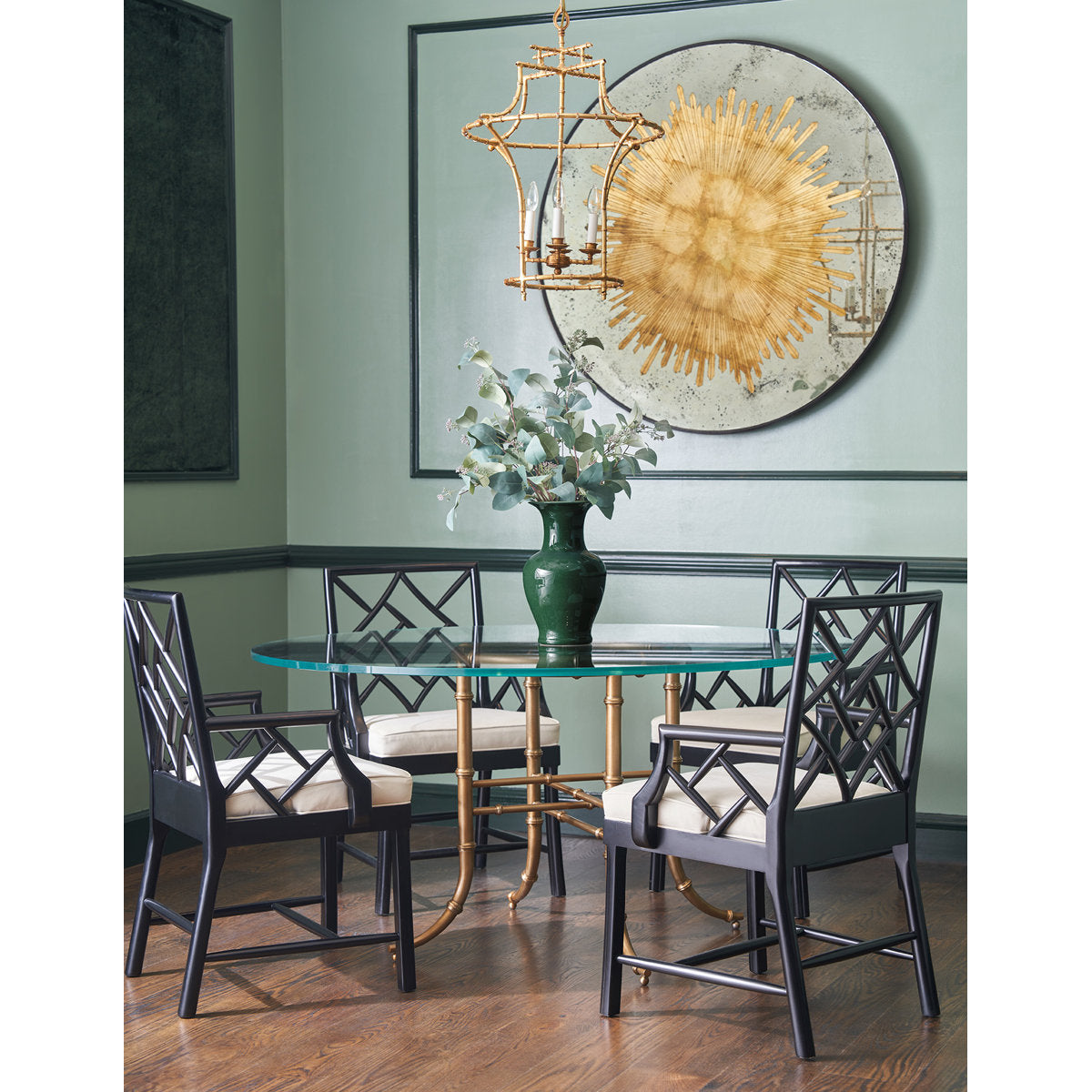 Trouv茅 Round Glass Dining Table