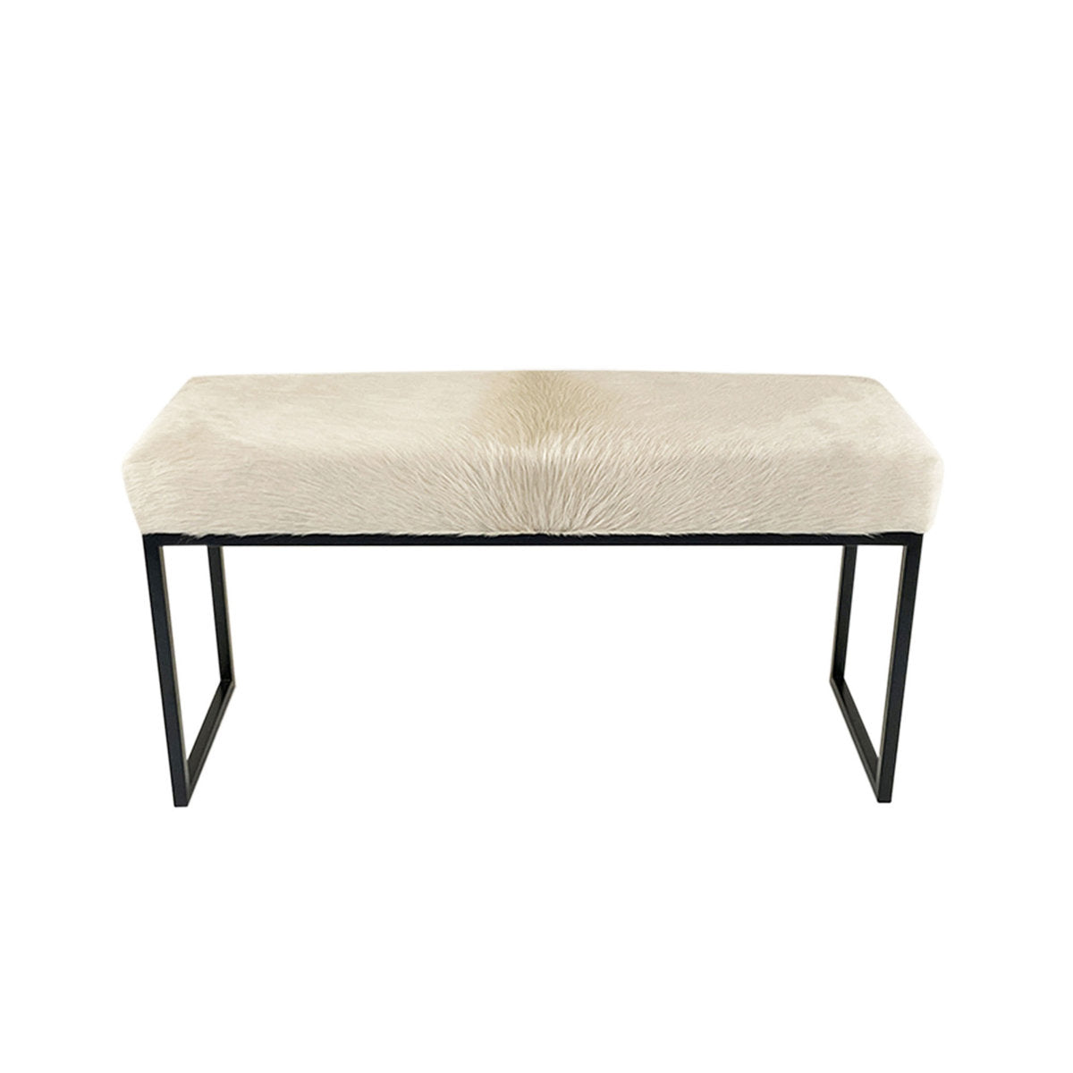 Upholstered Cowhide Bench