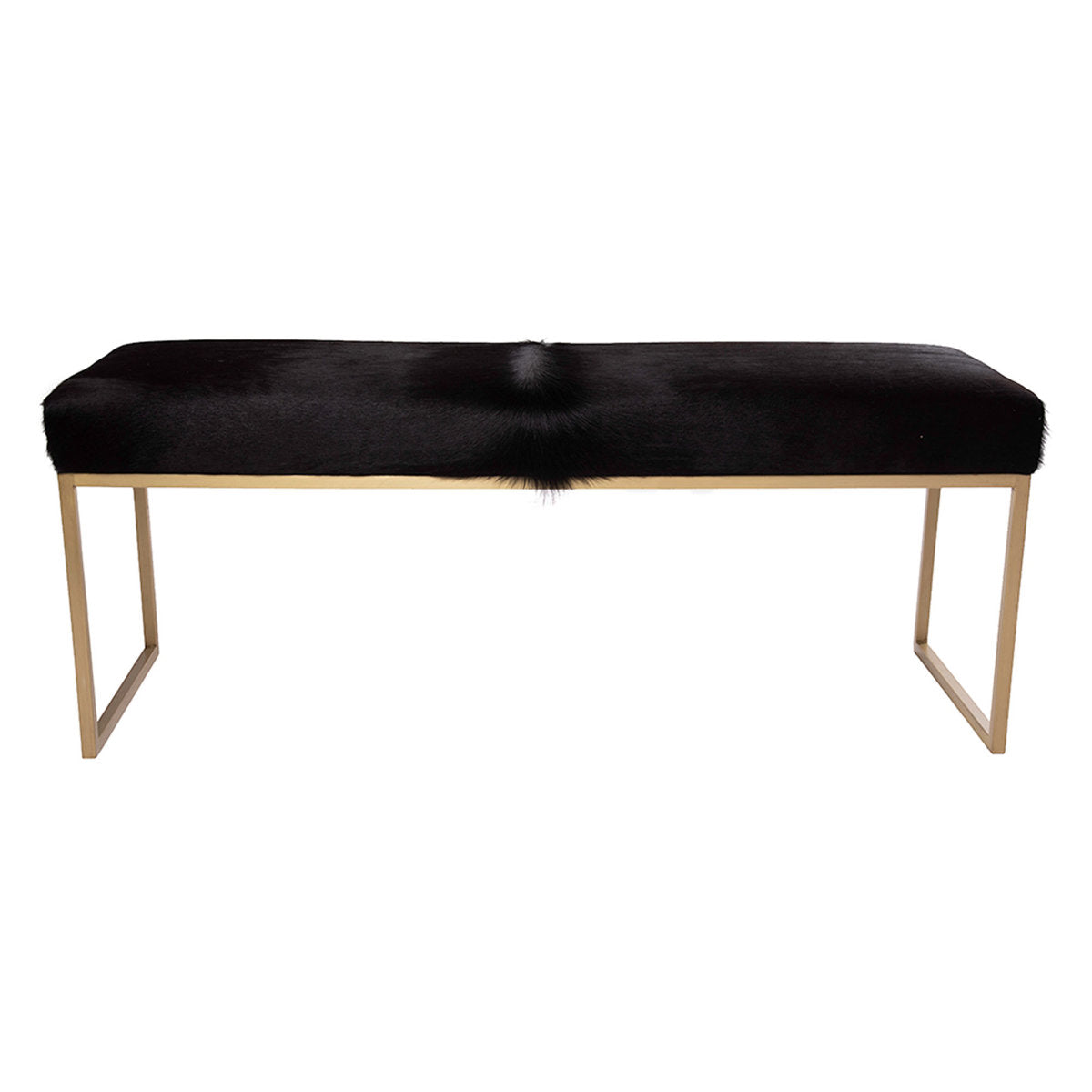 Upholstered Cowhide Bench