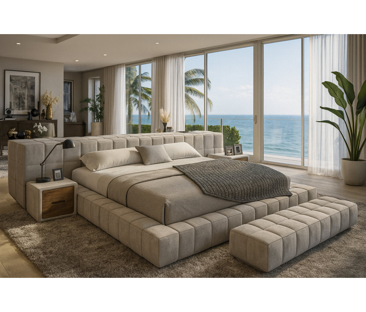 Upholstered King Bed