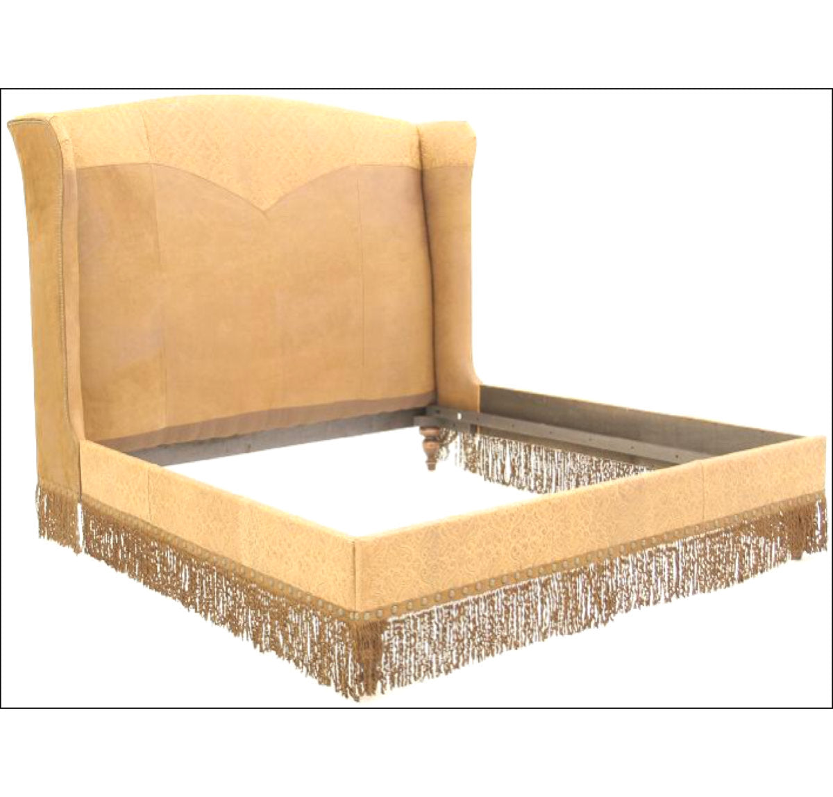 Upholstered King Wingback Bed