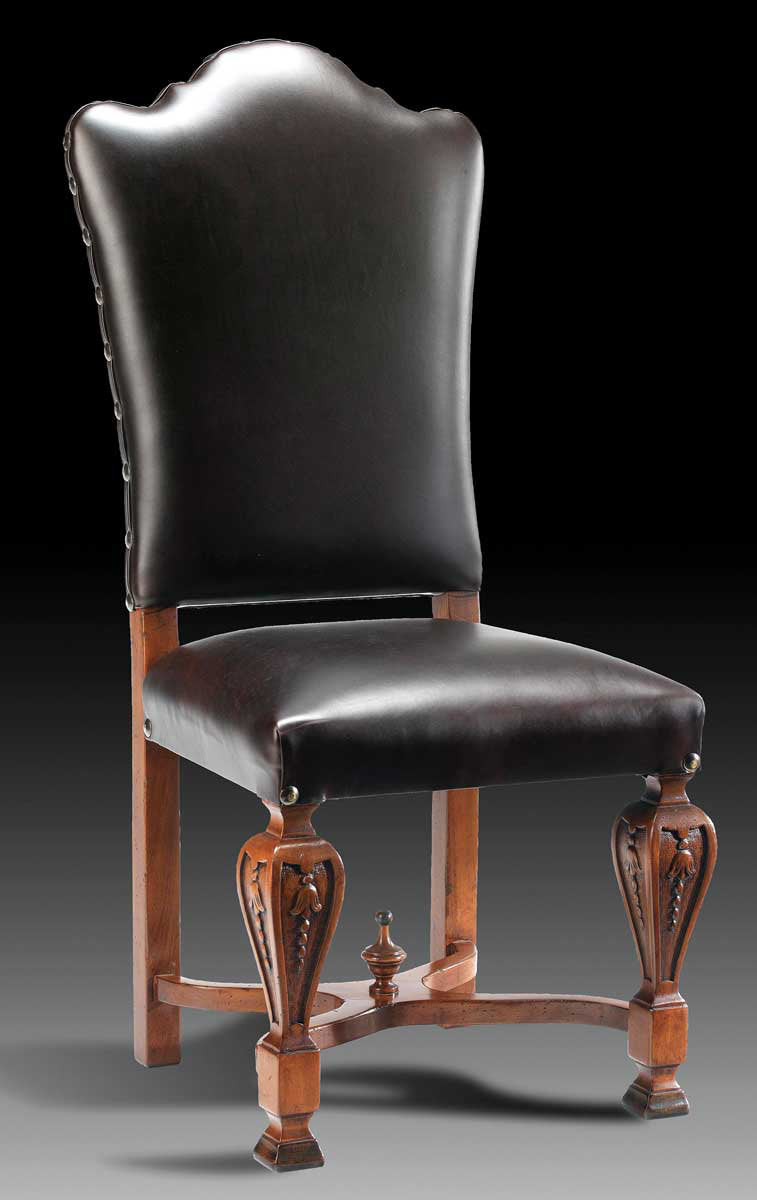 Upholstered Side Chair in Black