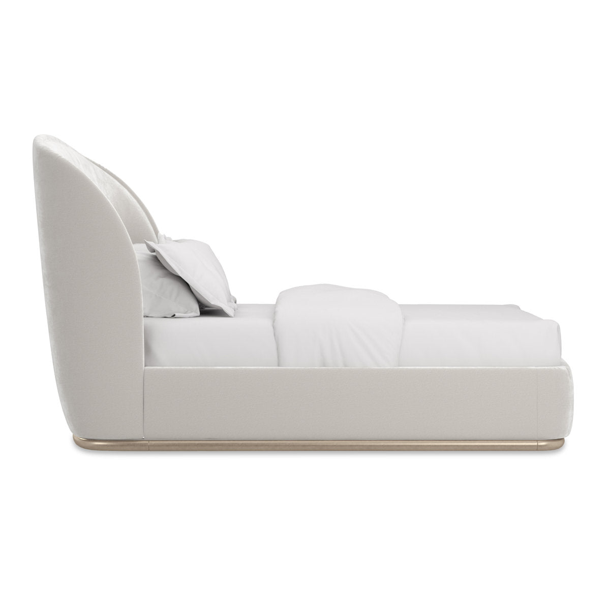 Upholstered Wingback Bed