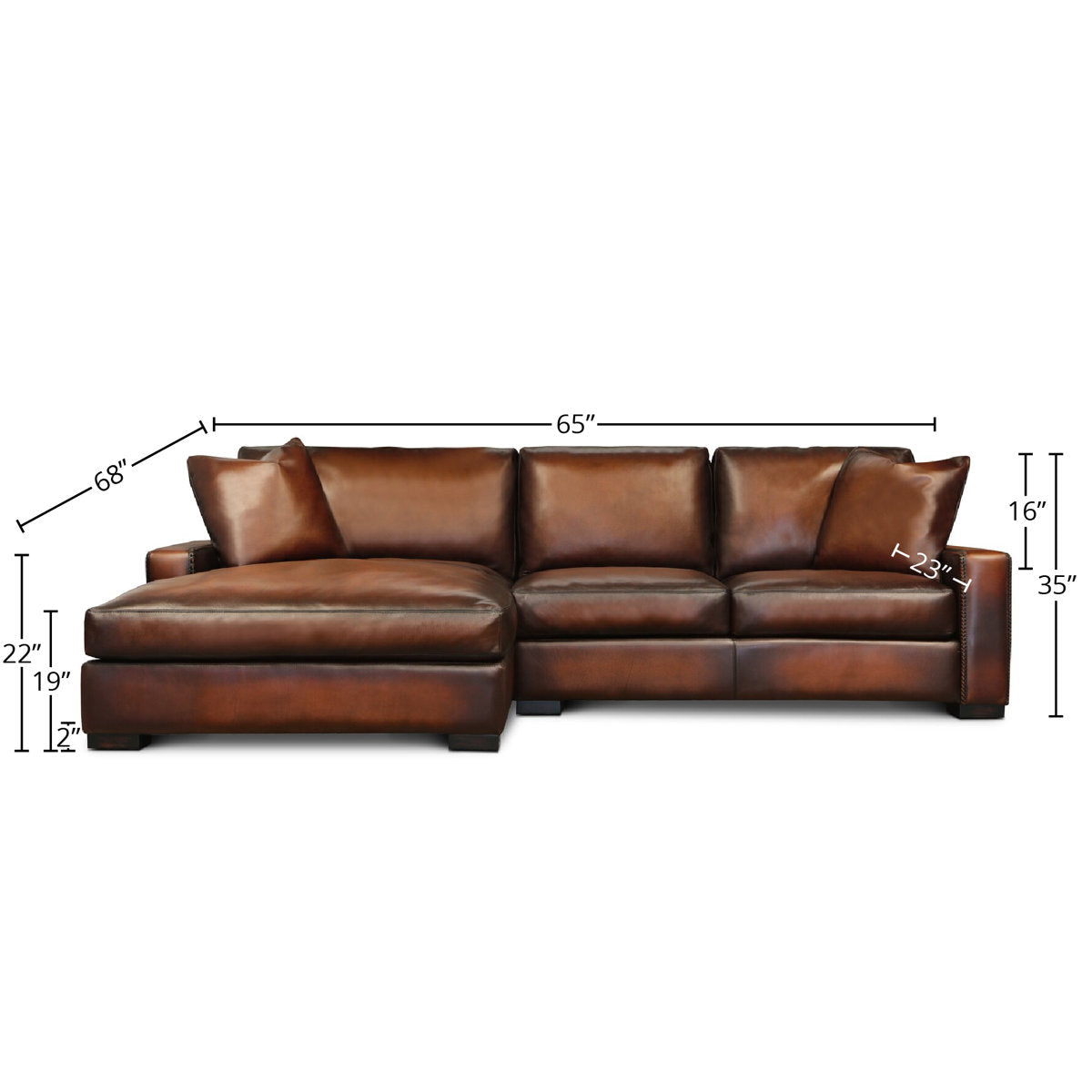 Uptown Cowboy Chaise Sectional