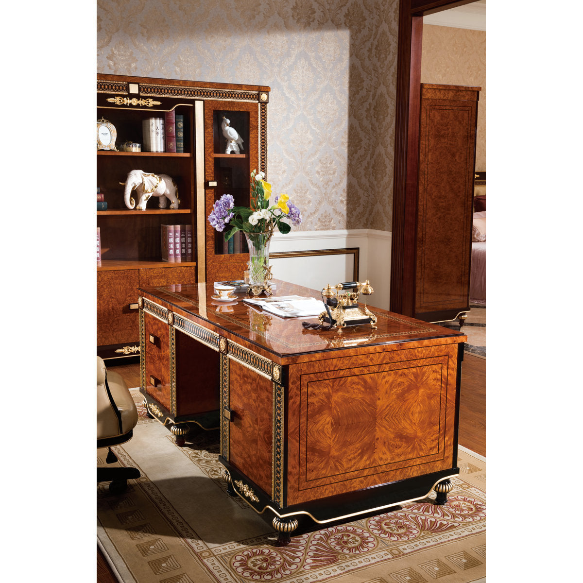 Valentina Solid Wood Executive Desk