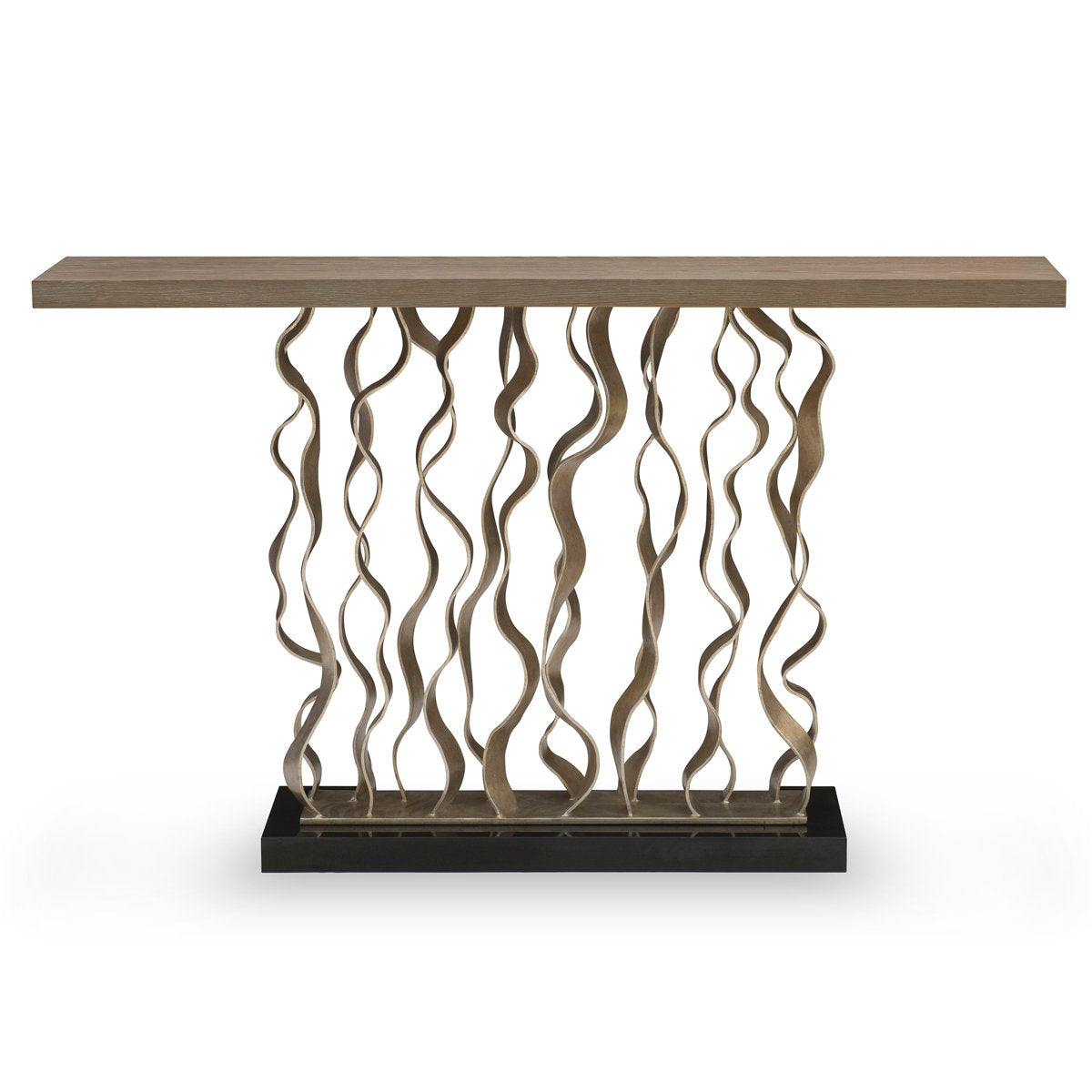 Waves 54'' W Solid Wood Console Table