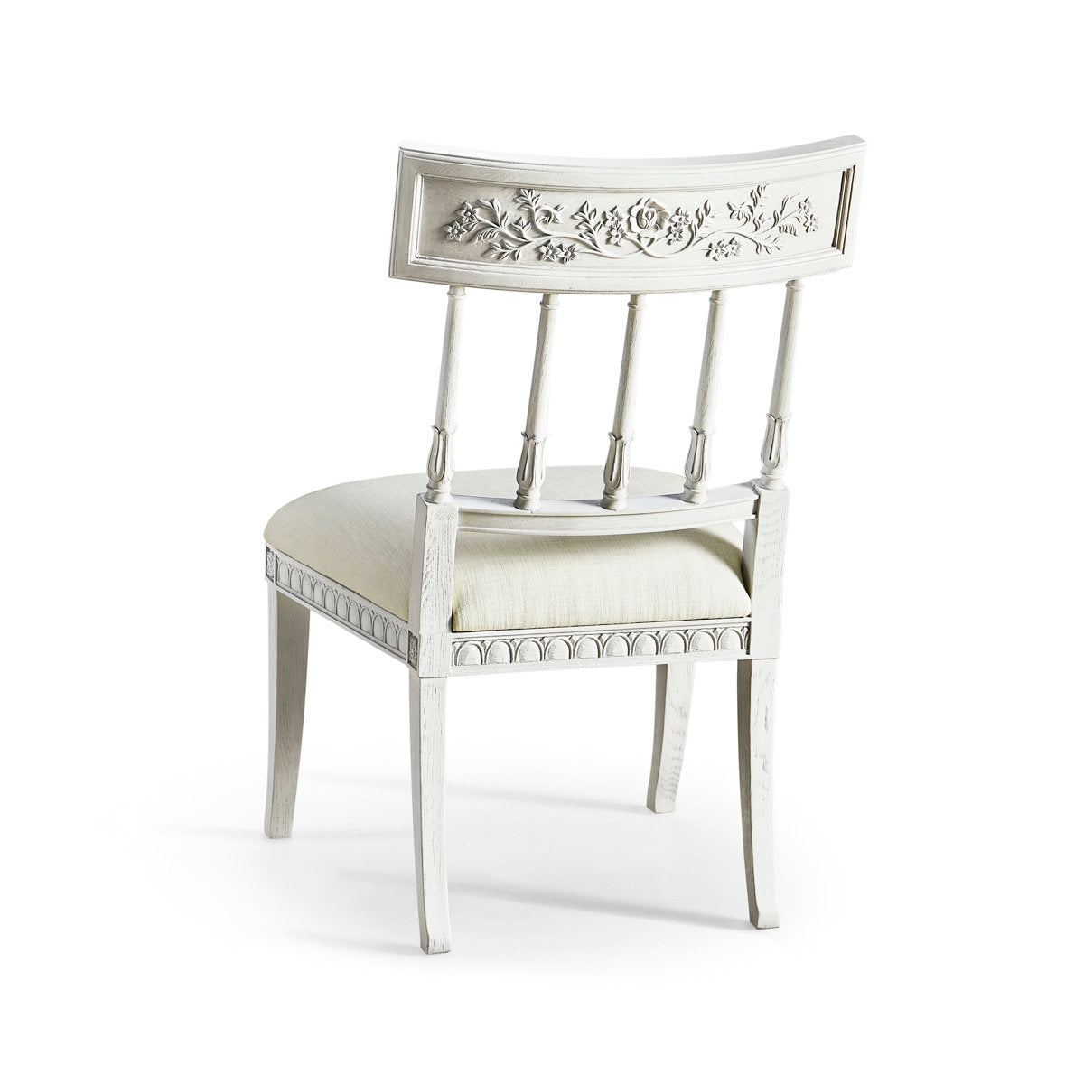 White Upholstered Dining Chair