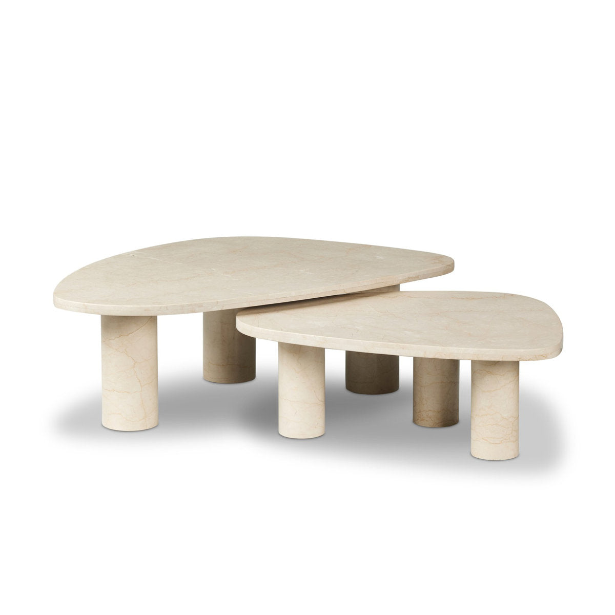 Zion Coffee Table Set - Merlot Marble