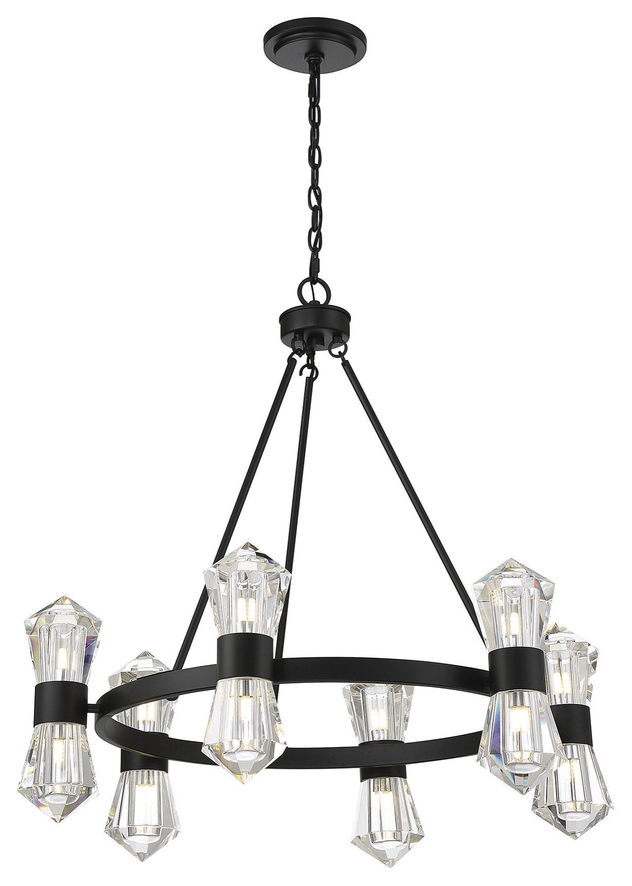Dryden 12-Light Chandelier in Matte BlackBy Savoy House