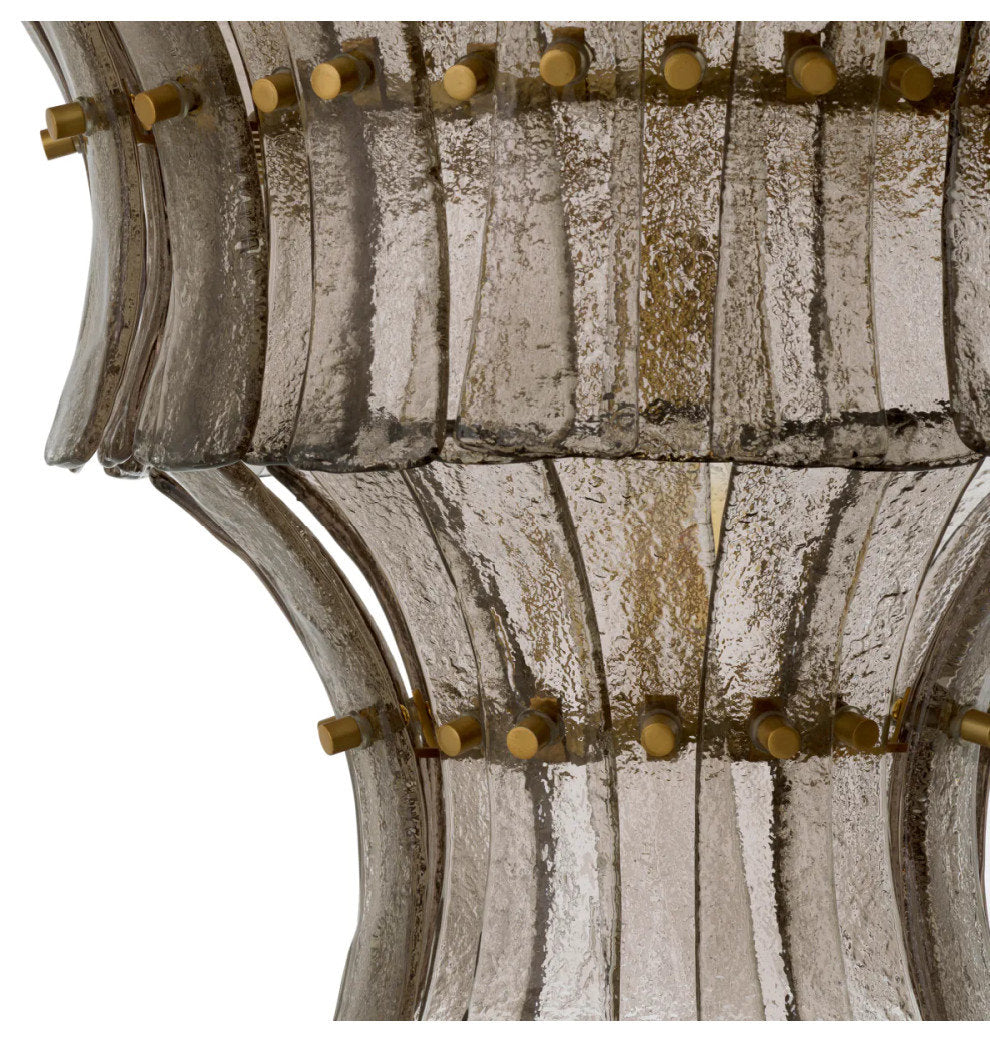 Glass Tiered Chandelier, Eichholtz Toscano, Smoke GlassBy OROA - Furniture