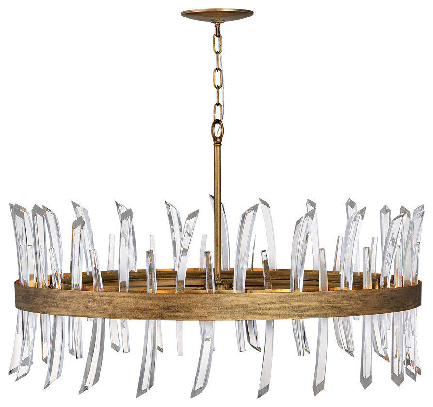 Fredrick Ramond Revel Ten Light Chandelier FR30905BNGBy Hinkley