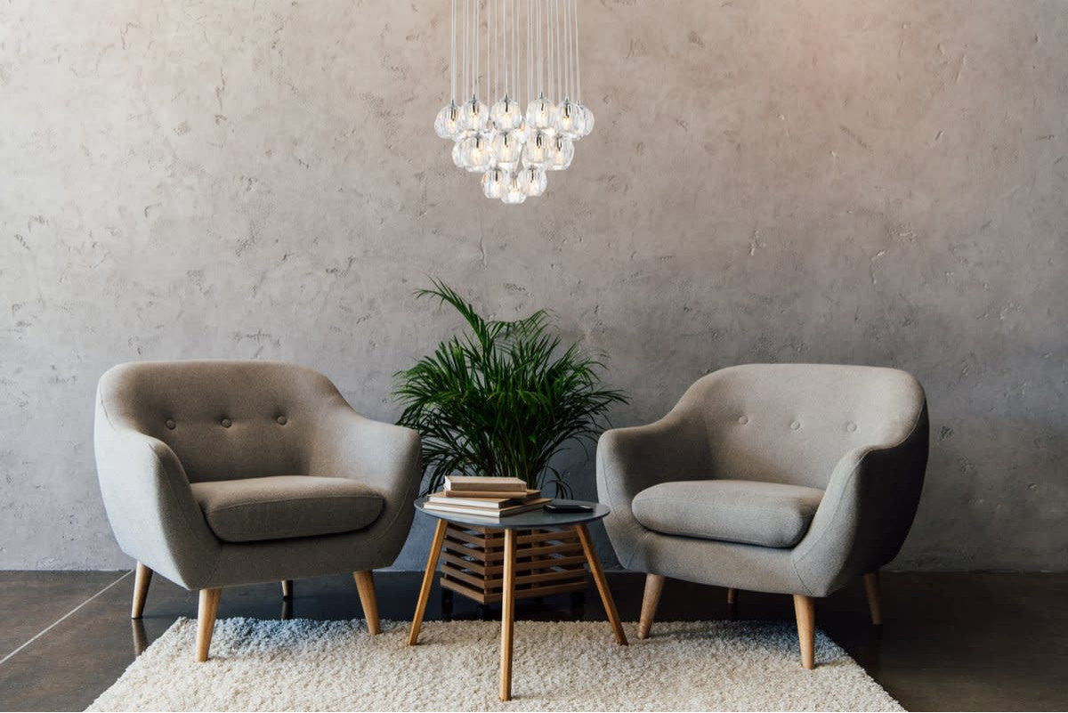 Elegant Lighting 3505G19 Eren 24 Light 19"W Crystal Multi Light - ChromeBy Elegant Furniture & Lighting