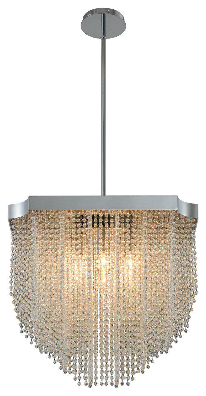 Allegri 036051010FR001 Eight Light Pendant Tenda ChromeBy Allegri Crystal by Kalco Lighting