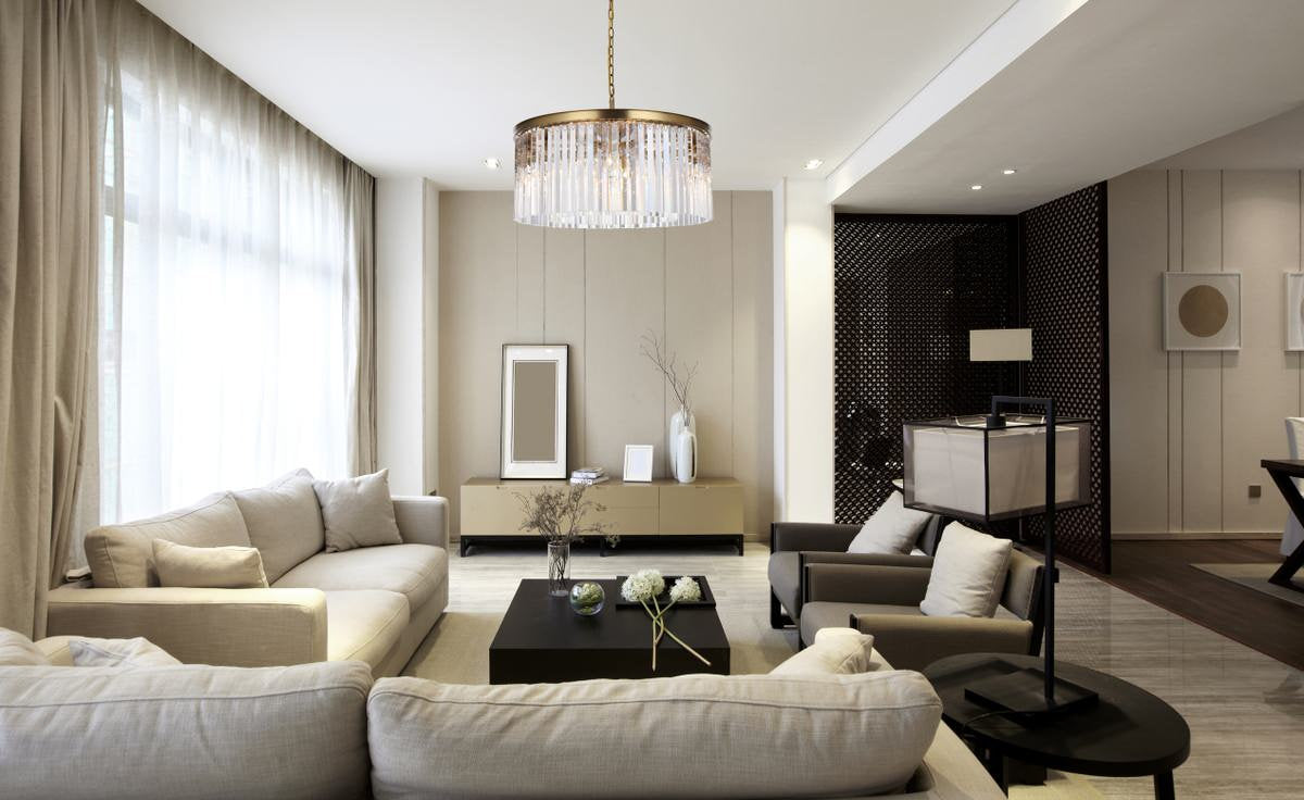 Elegant Lighting Sydney 31.5" Round Crystal ChandelierBy Elegant Furniture & Lighting