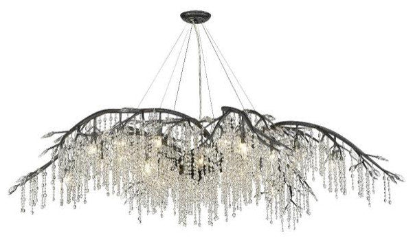 Golden LightMG Autumn Twilight, 18 Light 2-Tier Chandelier, Iron/Dark GrayBy Golden Lighting
