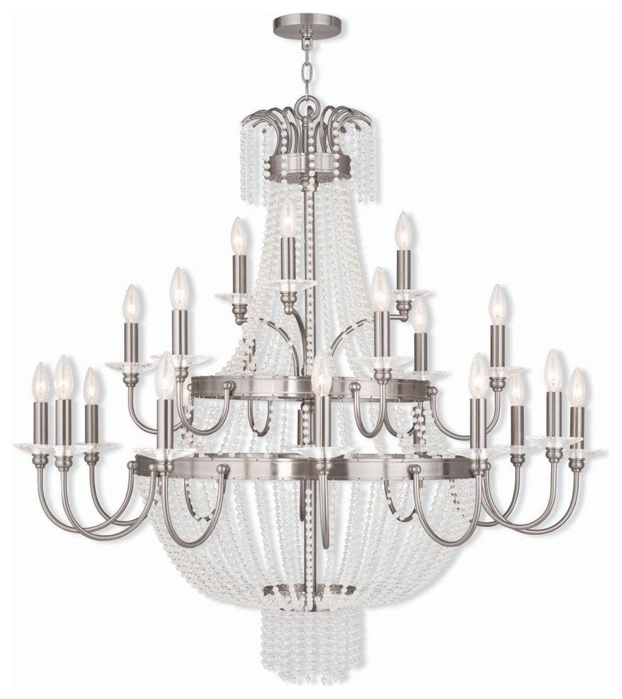 Livex Lighting 51877-91 Valentina - Twenty-One Light 3-Tier Foyer ChandelierBy Livex Lighting Inc.