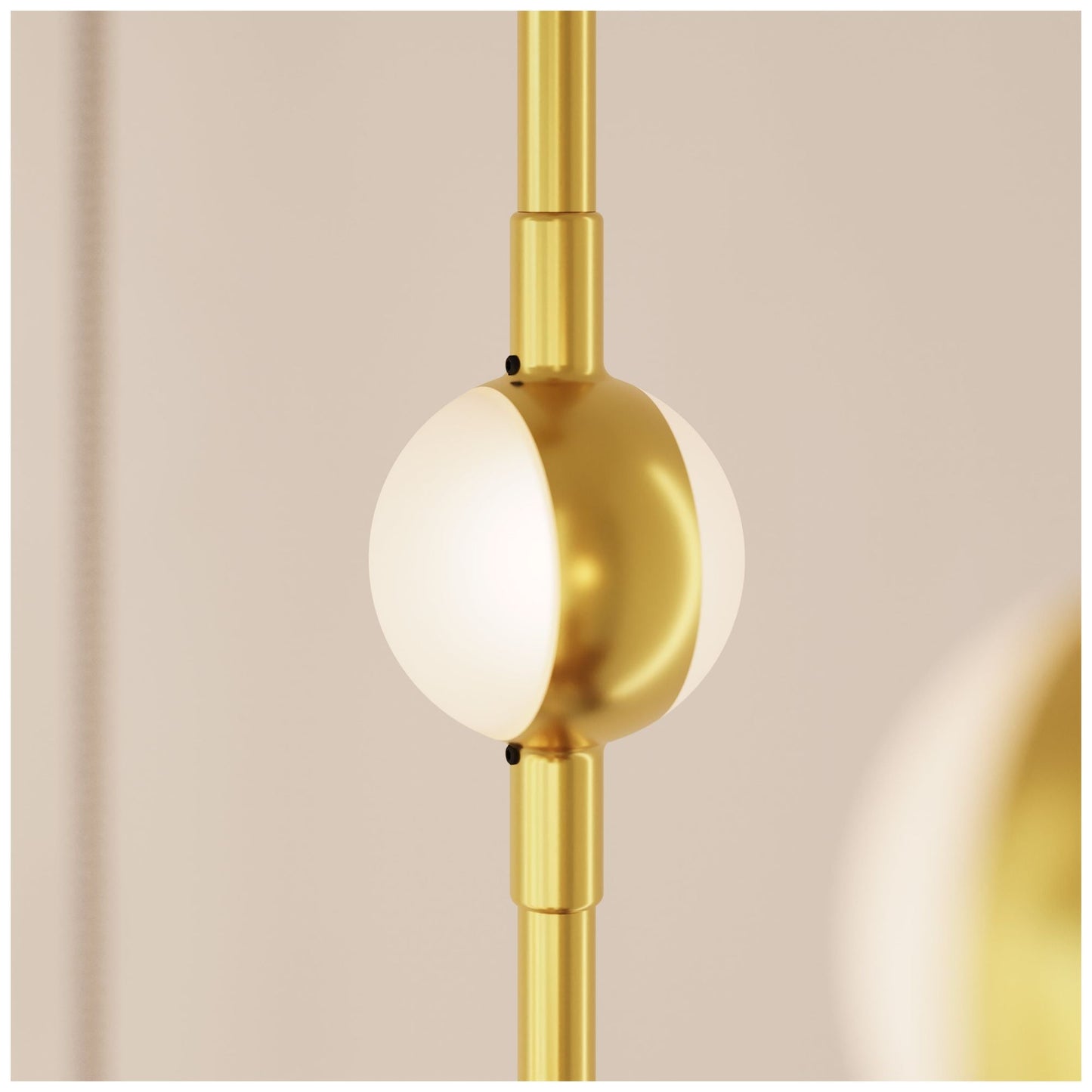 Aries 11.5"W Round Brass 2700K Short White Shade LED Pendant