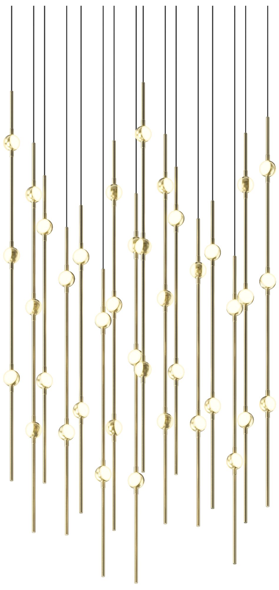 Aries 21.5"W Square Brass 3000K Short White Shade LED Pendant