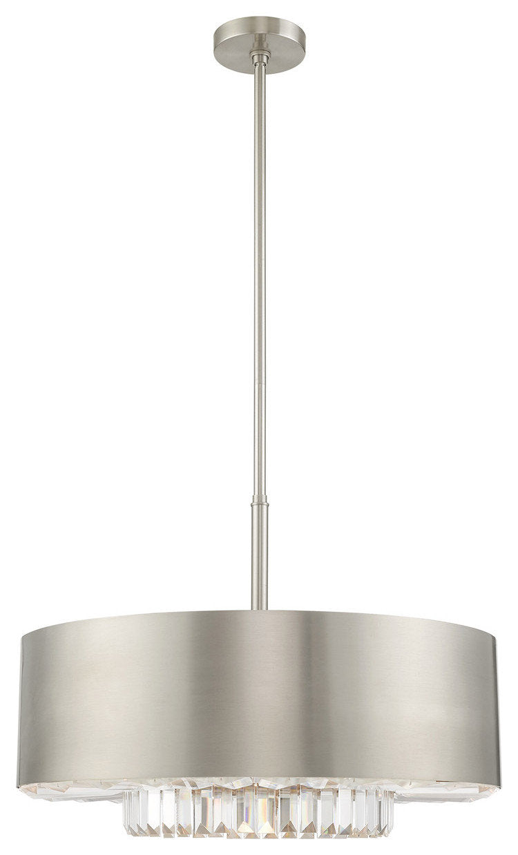 Livex 40020-91 6-Light Brushed Nickel Pendant Chandelier, Brushed NickelBy Livex Lighting Inc.