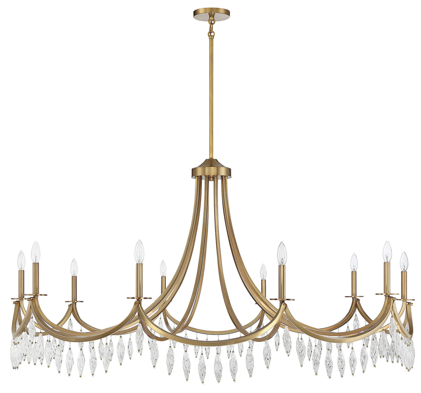 Kameron 10-Light Chandelier, Warm BrassBy Savoy House