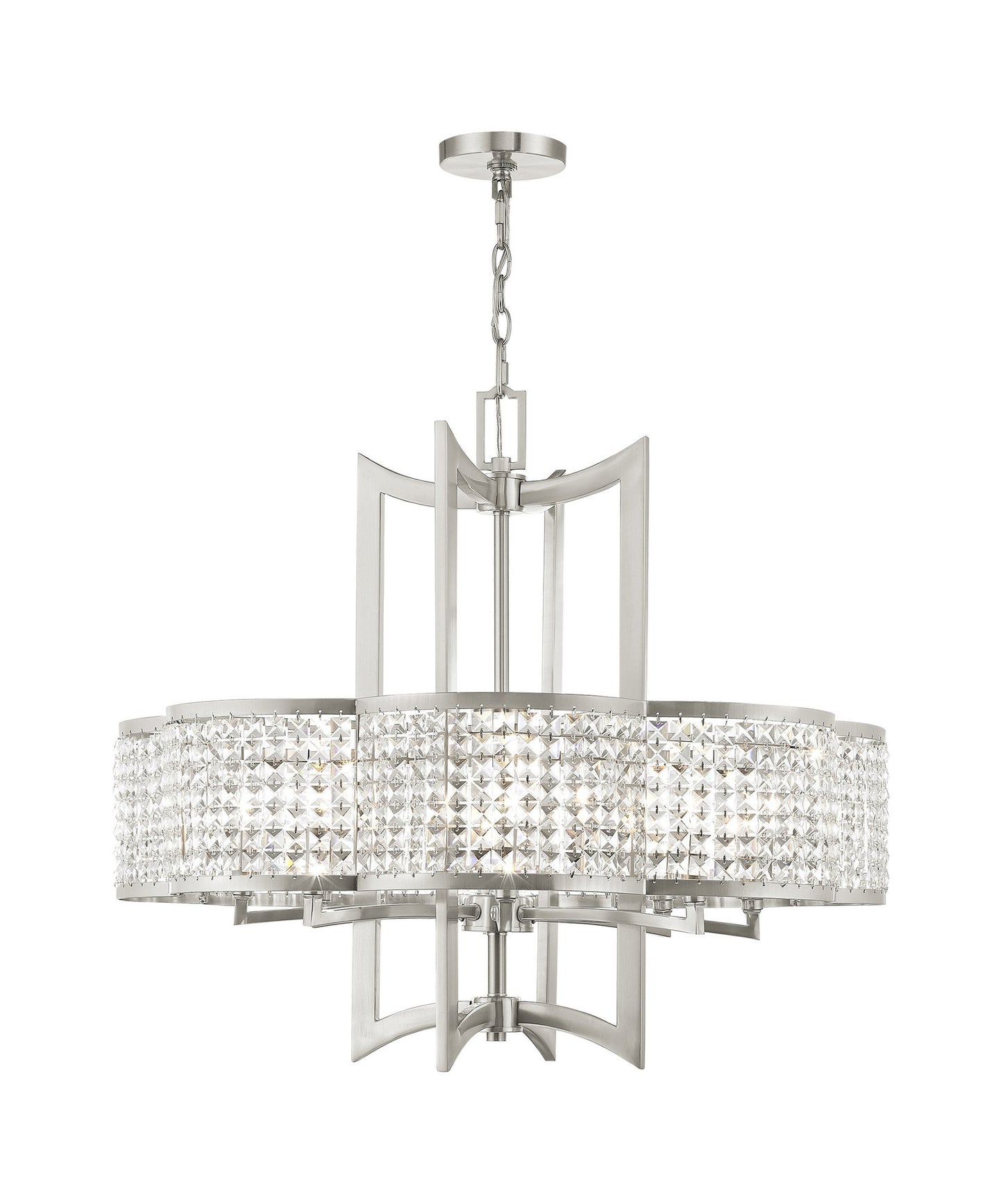 Livex Lighting 50578 Grammercy 8 Light 1 Tier Crystal Chandelier - BrushedBy Livex Lighting Inc.