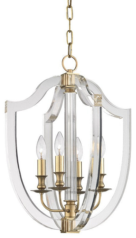 Arietta 4 Light Pendant, Aged BrassBy Hudson Valley Lighting