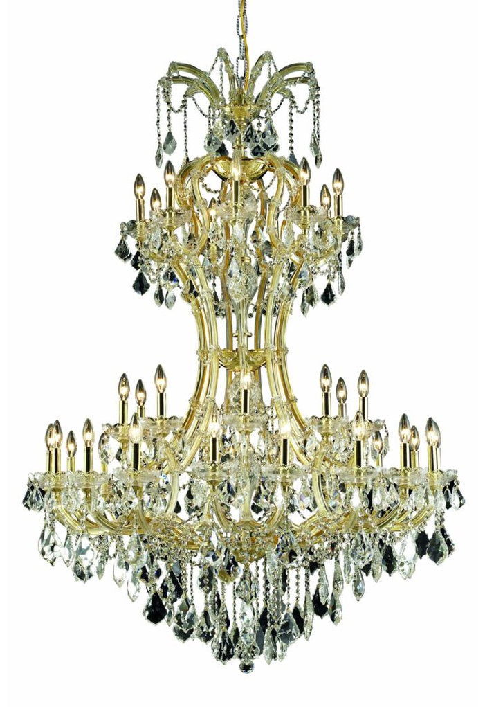 Maria Theresa 36-Light Chandelier, Gold With Clear Royal Cut CrystalBy Elegant Furniture & Lighting