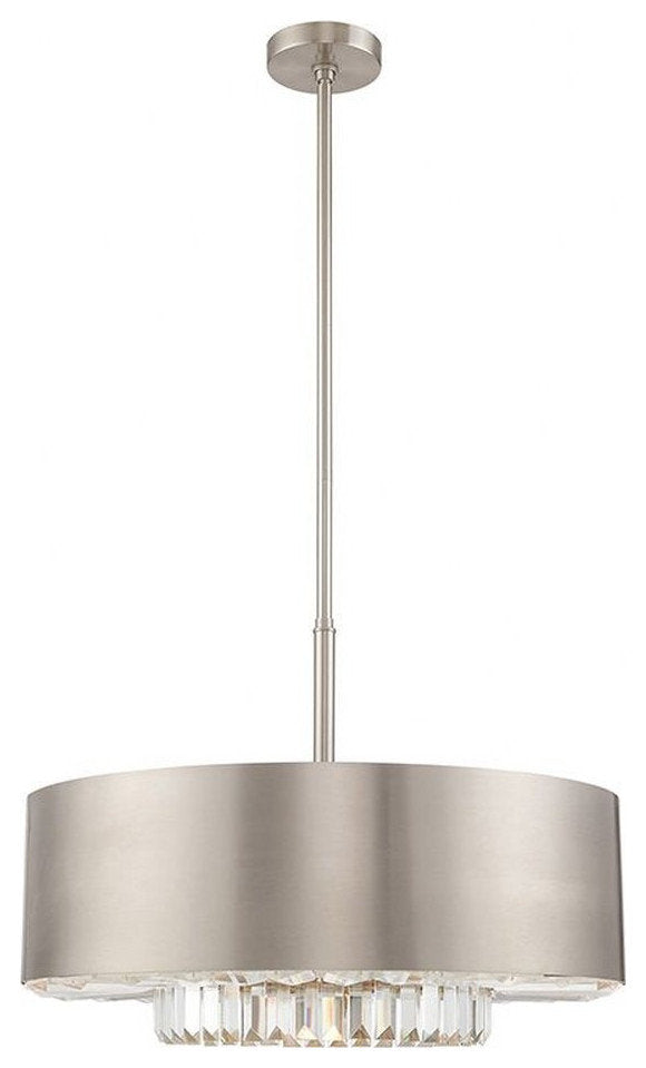 6 Light Pendant in Glam Style - 24 Inches wide by 25 Inches high-Brushed NickelBy Bailey Street Home
