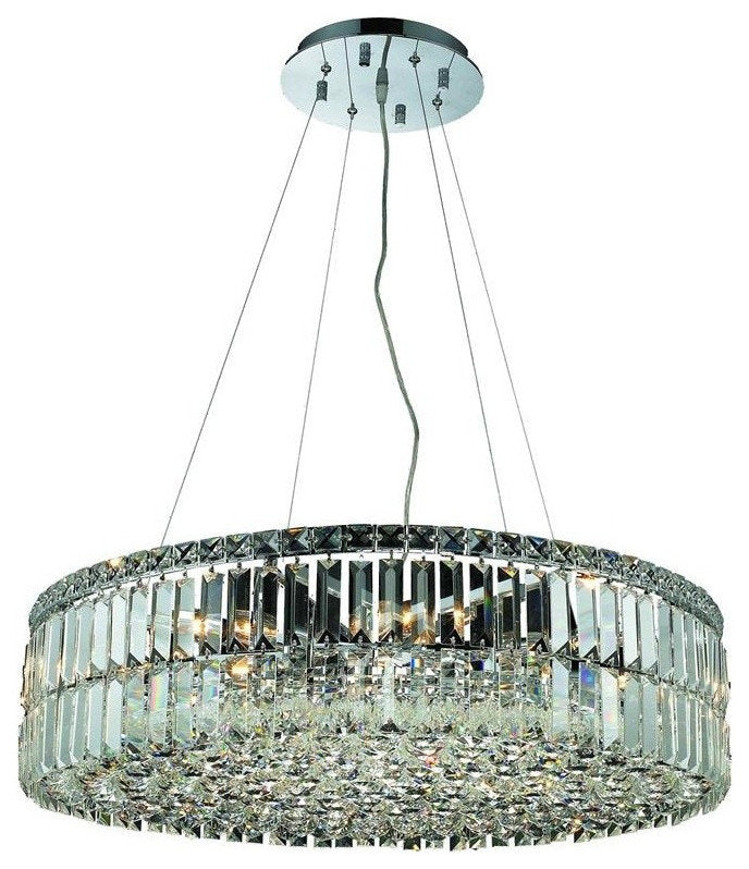 Artistry Lighting, Maxim Round Collection Crystal Chandelier 28x7.5By Artistry Lighting