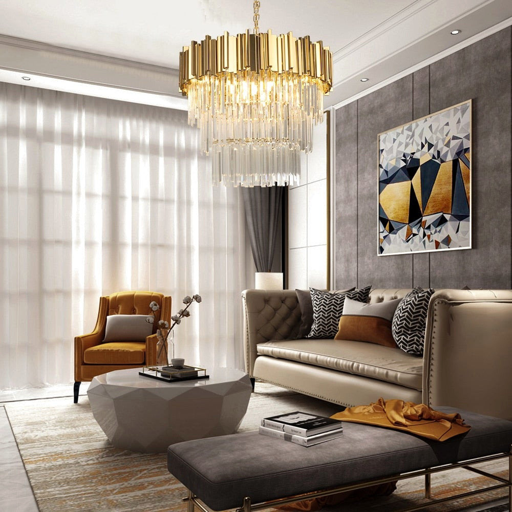 Gio Collection Crystal Chandelier, Diameter 40"By MORSALE