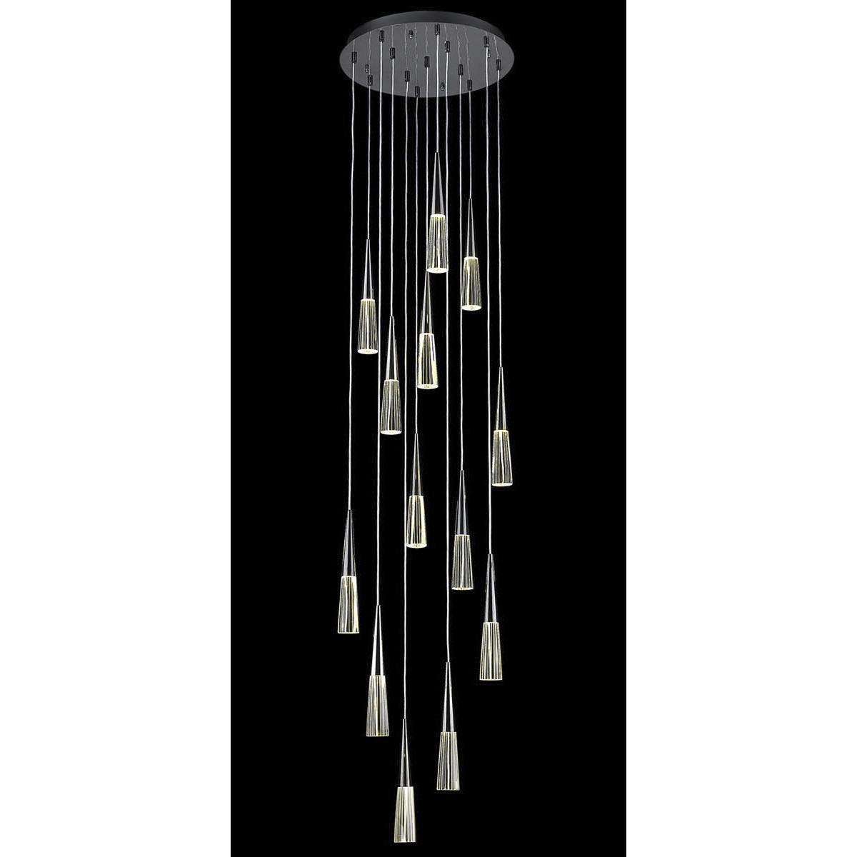 Encino 13 Light Pendant, Gun MetalBy Avenue Lighting