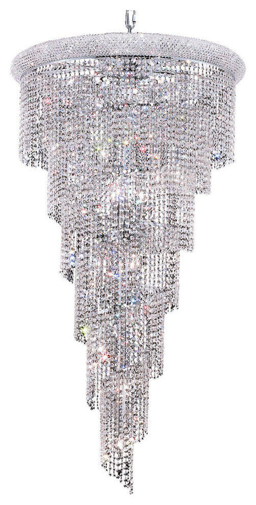 Elegant Lighting V1801SR30C/RC Spiral 22-Light Hanging FixtureBy Elegant Furniture & Lighting