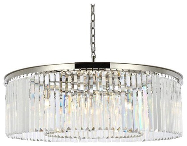 Elegant Sydney 10-Light Polished Nickel ChandelierBy Elegant Furniture & Lighting