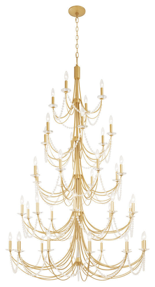 .- Brentwood 40-Lt 5-Tier Chandelier - French GoldBy Varaluz