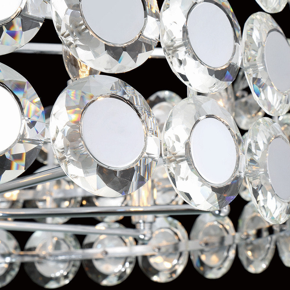 Chrome Eight Light Chandelier from the Perrene CollectionBy Eurofase Lighting