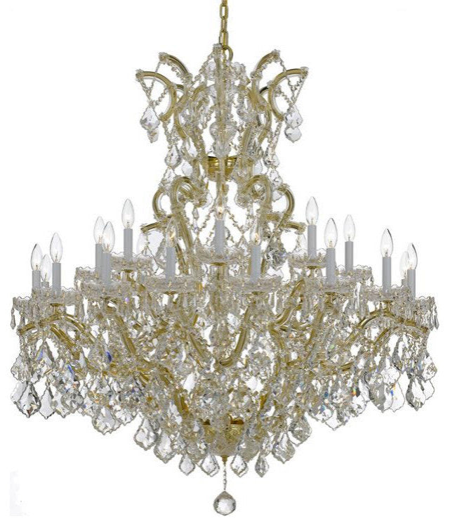 Maria Theresa 25 Light Spectra Crystal Gold ChandelierBy Crystorama Lighting