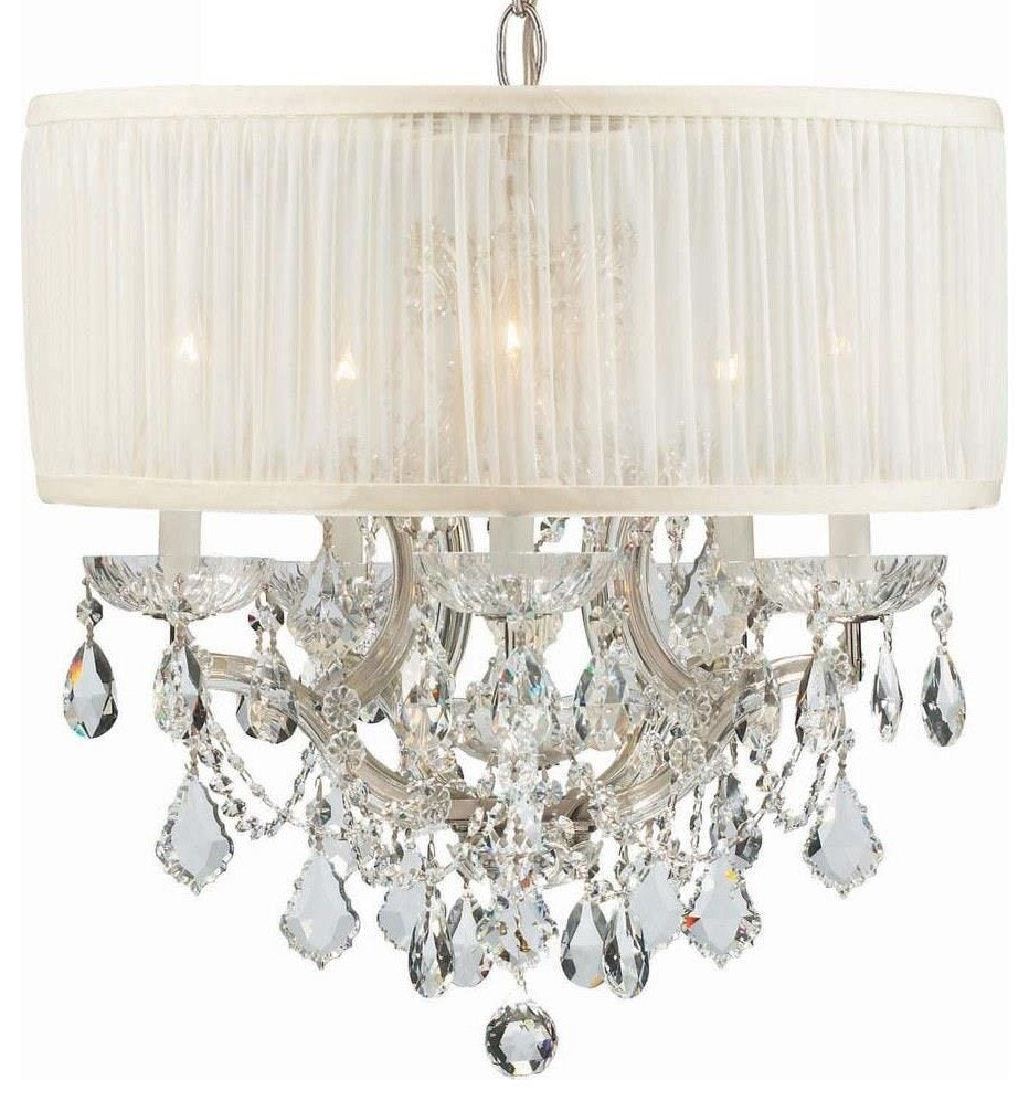 Crystorama 4415-GD-SMW-CLQ Brentwood - Six Light Mini ChandelierBy Crystorama Lighting