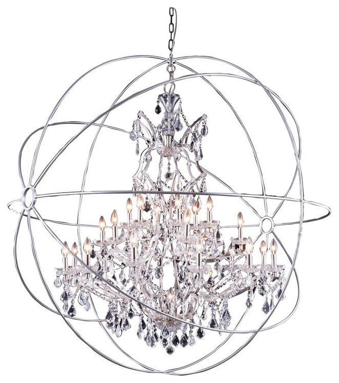 Elegant 1130 Geneva Collection Chandelier, Polished NickelBy Elegant Furniture & Lighting