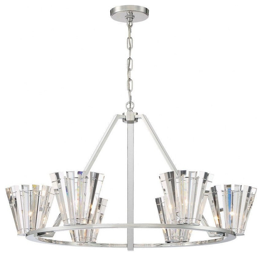 Eurofase 38866-012 Ricca - 6 Light Chandelier in Posh & Luxe Glam Style - 37.75By Eurofase Lighting