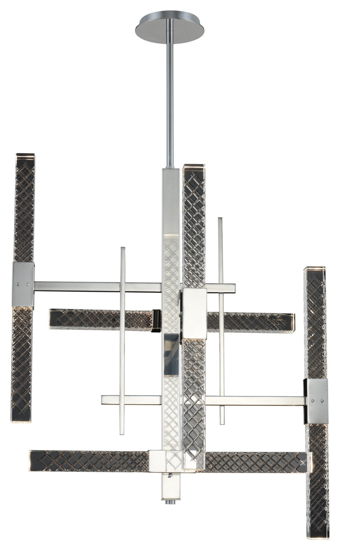 Allegri 034971-FR001 Apollo 10 Light 26"W LED Abstract Chandelier - ChromeBy Allegri Crystal by Kalco Lighting