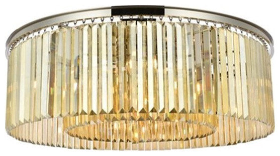 Urban Classic Sydney 10-Light Metal Royal Cut Flush Mount in NickelBy Urban Classic