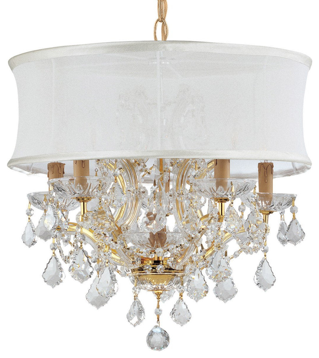 Crystorama Brentwood 6 Light Chandelier 4415-GD-SMW-CLQ - GoldBy Crystorama Lighting