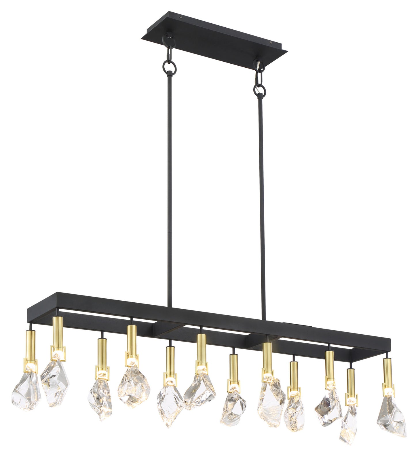 Metropolitan N7866 Rare Elements 12 Light 44"W LED Linear - Sand Coal / VintageBy Minka Aire